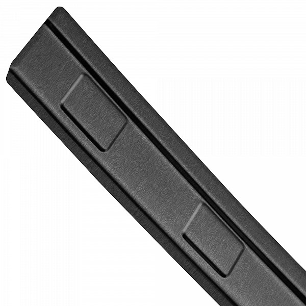 Stainless Steel Rear Bumper Protector Compatible With Dacia Duster III 06.2024-> Rearguard, Tailored Fit Bumper Guard,  Loading Edge Protector- Colour Dark Grey Brushed Stainless Steel