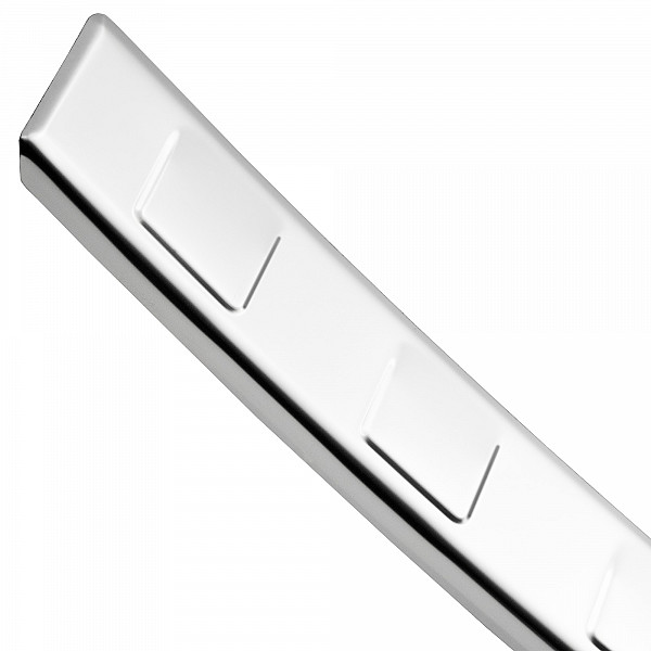 Stainless Steel Rear Bumper Protector Compatible With Jeep Grand Cherokee 07.2022-> Rearguard, Tailored Fit Bumper Guard,  Loading Edge Protector- Colour Polished Stainless Steel (Chrome)