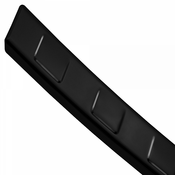 Stainless Steel Rear Bumper Protector Compatible With Jeep Grand Cherokee 07.2022-> Rearguard, Tailored Fit Bumper Guard,  Loading Edge Protector- Colour Black Mirror Stainless Steel (Black Chrome)