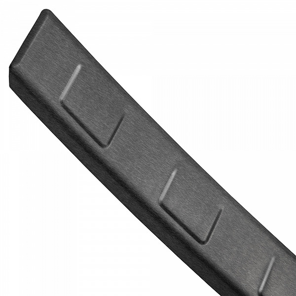 Stainless Steel Rear Bumper Protector Compatible With Jeep Grand Cherokee 07.2022-> Rearguard, Tailored Fit Bumper Guard,  Loading Edge Protector- Colour Dark Grey Brushed Stainless Steel