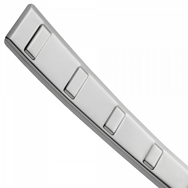 Stainless Steel Rear Bumper Protector Compatible With Nissan Qashqai III 07.2021-> Rearguard, Tailored Fit Bumper Guard,  Loading Edge Protector- Colour Polished Stainless Steel (Chrome)