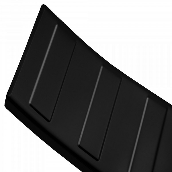 Edelstahl Ladekantenschutz passend für Ford Kuga II BJ. 3.2013-4.2020 Stoßstangenschutz passgenau mit Abkantung V2A Schwarz Spiegelglanz (Black Chrome)