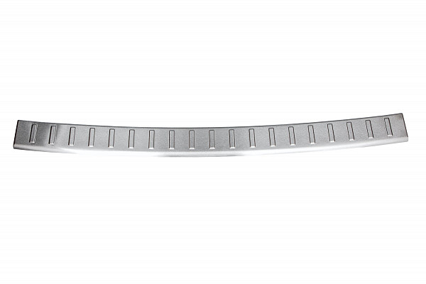 Stainless Steel Rear Bumper Protector Compatible With Volkswagen T5 Multivan, Transporter, California, Caravelle 04.2003-05.2015 Rearguard, Tailored Fit Bumper Guard,  Loading Edge Protector- Colour Brushed Stainless Steel