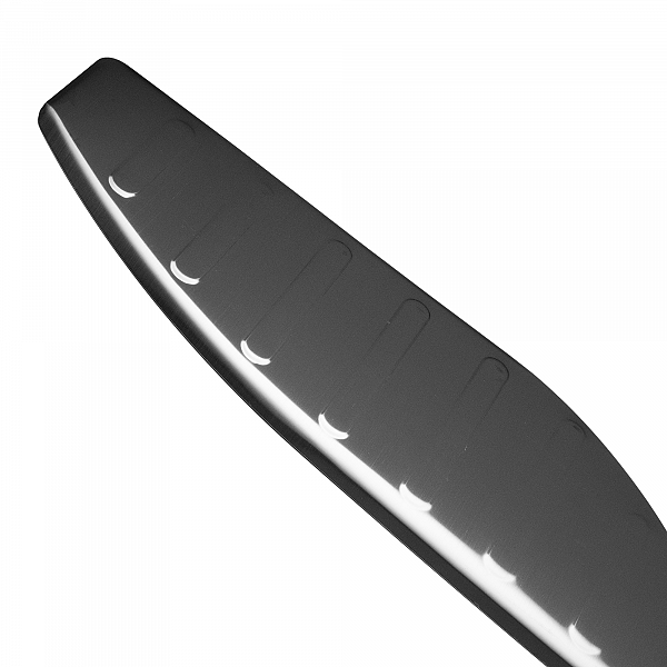 Stainless Steel Rear Bumper Protector Compatible With Ford S-Max 05.2006-08.2015 Rearguard, Tailored Fit Bumper Guard,  Loading Edge Protector- Colour Dark Grey Brushed Stainless Steel