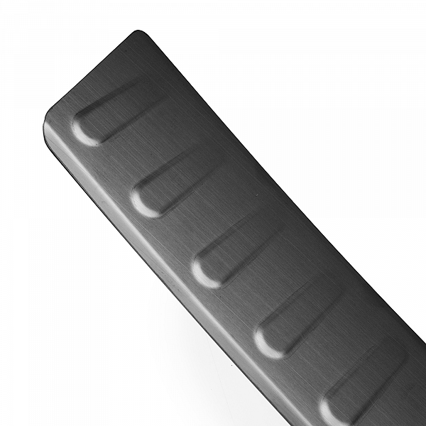 Stainless Steel Rear Bumper Protector Compatible With BMW 5 series Limousine F10 03.2010-10.2016 Rearguard, Tailored Fit Bumper Guard,  Loading Edge Protector- Colour Dark Grey Brushed Stainless Steel