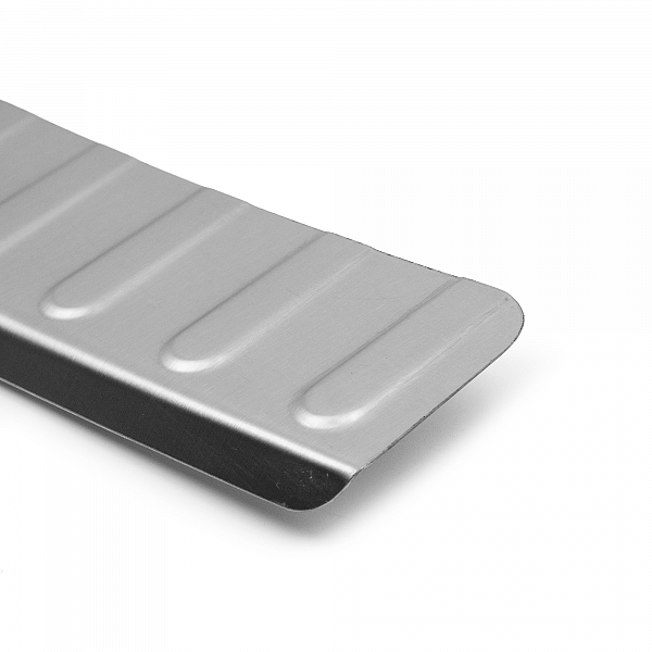 Stainless Steel Rear Bumper Protector Compatible With Volkswagen Passat B8 Limousine 11.2014-11.2023 Rearguard, Tailored Fit Bumper Guard,  Loading Edge Protector- Colour Brushed Stainless Steel