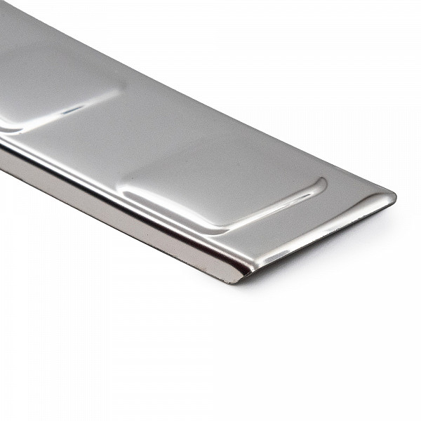 Stainless Steel Rear Bumper Protector Compatible With Hyundai Tucson IV 12.2020-> Rearguard, Tailored Fit Bumper Guard,  Loading Edge Protector- Colour Polished Stainless Steel (Chrome)