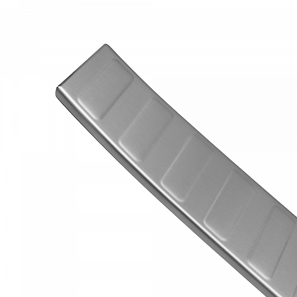 Stainless Steel Rear Bumper Protector Compatible With Skoda Kamiq 09.2019-> Rearguard, Tailored Fit Bumper Guard,  Loading Edge Protector- Colour Brushed Stainless Steel