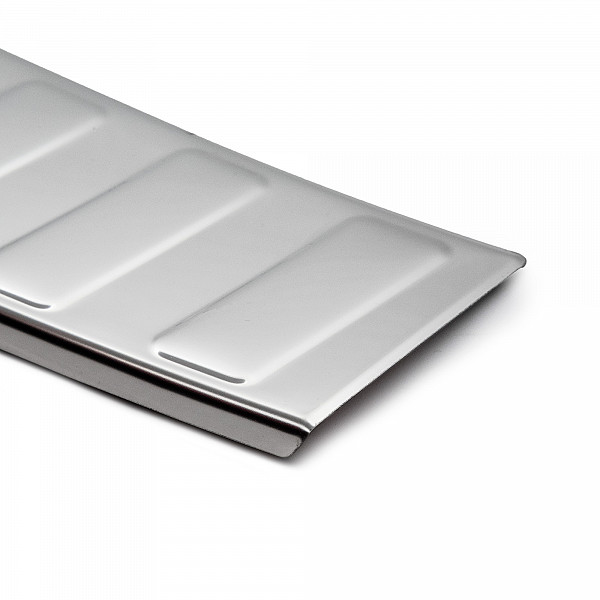 Stainless Steel Rear Bumper Protector Compatible With Skoda Kamiq 09.2019-> Rearguard, Tailored Fit Bumper Guard,  Loading Edge Protector- Colour Polished Stainless Steel (Chrome)