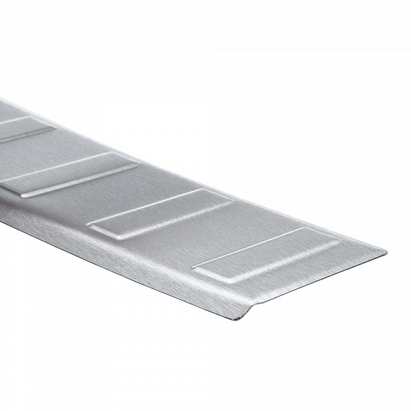 Stainless Steel Rear Bumper Protector Compatible With Volkswagen T7  Multivan 11.2021-> Rearguard, Tailored Fit Bumper Guard,  Loading Edge Protector- Colour Brushed Stainless Steel