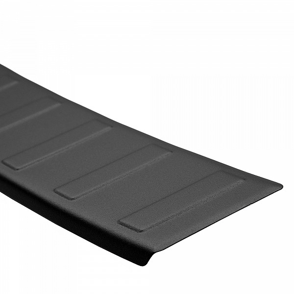 Stainless Steel Rear Bumper Protector Compatible With Volkswagen T7  Multivan 11.2021-> Rearguard, Tailored Fit Bumper Guard,  Loading Edge Protector- Colour Matte Black Powdercoated Stainless Steel