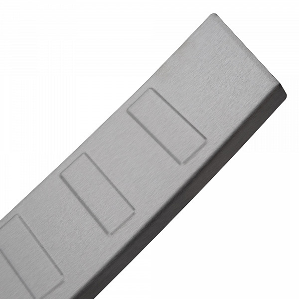 Stainless Steel Rear Bumper Protector Compatible With Volkswagen T6 Multivan, Transporter, California, Caravelle 06.2015-09.2019 Rearguard, Tailored Fit Bumper Guard,  Loading Edge Protector- Colour Brushed Stainless Steel