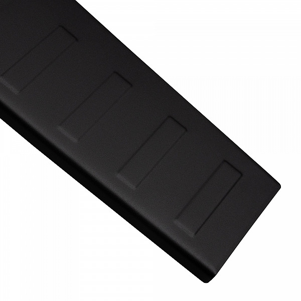 Stainless Steel Rear Bumper Protector Compatible With Mercedes Benz V Class & Vito 05.2014-> Long Version 130,5cm Wide Rearguard, Tailored Fit Bumper Guard,  Loading Edge Protector- Colour Matte Black Powdercoated Stainless Steel