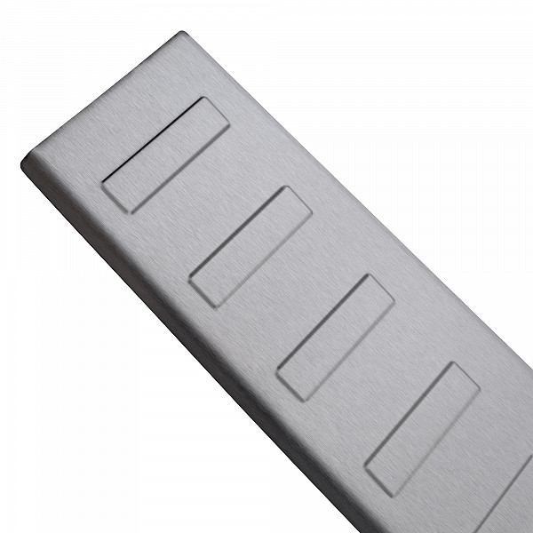 Stainless Steel Rear Bumper Protector Compatible With Mercedes Benz V Class & Vito 05.2014-> Rearguard, Tailored Fit Bumper Guard,  Loading Edge Protector- Colour Brushed Stainless Steel