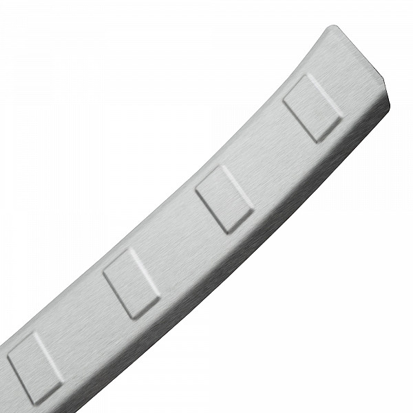 Stainless Steel Rear Bumper Protector Compatible With Cupra Born 11.2021-> Rearguard, Tailored Fit Bumper Guard,  Loading Edge Protector- Colour Brushed Stainless Steel