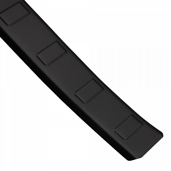 Stainless Steel Rear Bumper Protector Compatible With Cupra Born 11.2021-> Rearguard, Tailored Fit Bumper Guard,  Loading Edge Protector- Colour Matte Black Powdercoated Stainless Steel