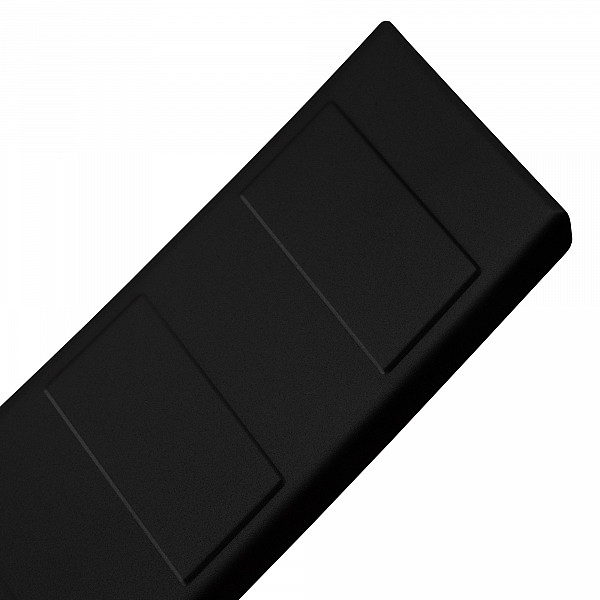 Stainless Steel Rear Bumper Protector Compatible With Opel Vivaro C 07.2019-> Long Version 133,5cm Wide Rearguard, Tailored Fit Bumper Guard,  Loading Edge Protector- Colour Matte Black Powdercoated Stainless Steel