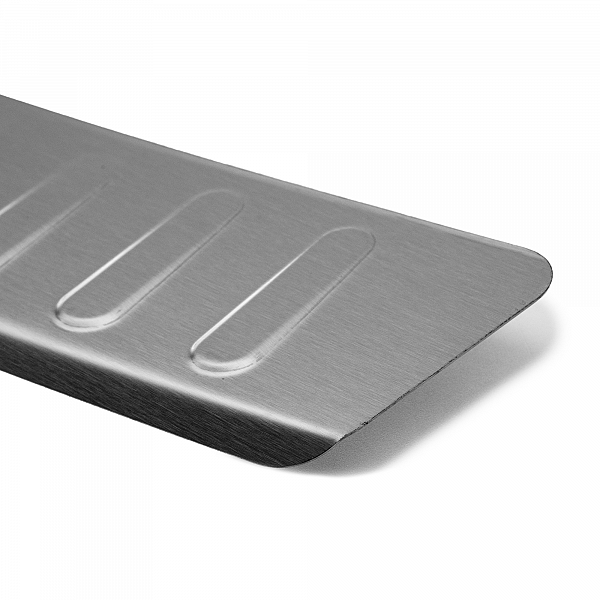 Stainless Steel Rear Bumper Protector Compatible With Mercedes Benz C Class T Modell (Estate) S205 09.2014-02.2021 Rearguard, Tailored Fit Bumper Guard,  Loading Edge Protector- Colour Brushed Stainless Steel