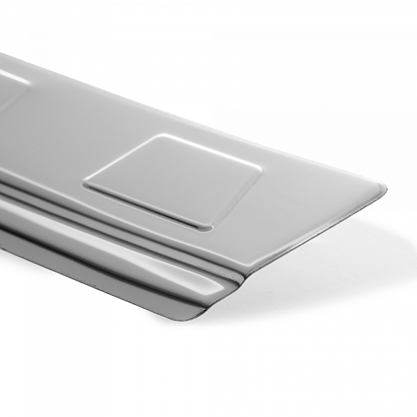Stainless Steel Rear Bumper Protector Compatible With Porsche Macan 04.2014-03.2024 Rearguard, Tailored Fit Bumper Guard,  Loading Edge Protector- Colour Polished Stainless Steel (Chrome)