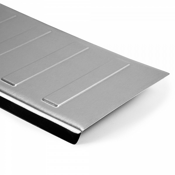 Stainless Steel Rear Bumper Protector Compatible With Nissan NV300 11.2016-09.2021 Rearguard, Tailored Fit Bumper Guard,  Loading Edge Protector- Colour Brushed Stainless Steel