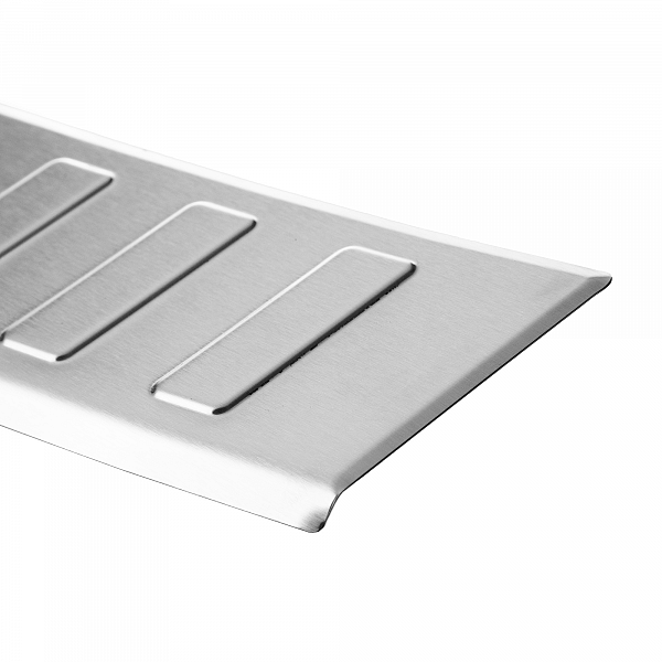Stainless Steel Rear Bumper Protector Compatible With BMW 5 series Touring (Estate) G31 (not for M Sport) 06.2017-06.2020 Rearguard, Tailored Fit Bumper Guard,  Loading Edge Protector- Colour Brushed Stainless Steel