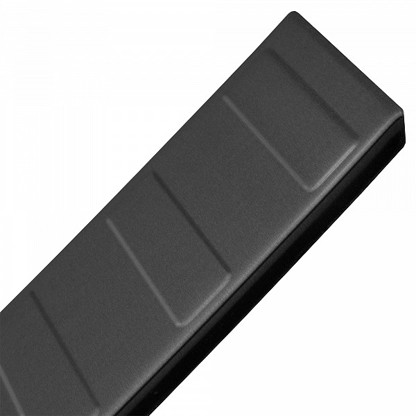 Stainless Steel Rear Bumper Protector Compatible With Fiat Scudo 05.2022-> Rearguard, Tailored Fit Bumper Guard,  Loading Edge Protector- Colour Dark Grey Brushed Stainless Steel