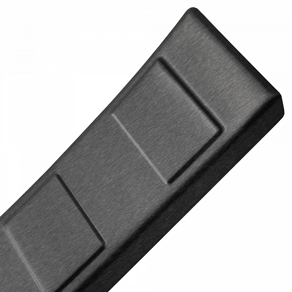 Stainless Steel Rear Bumper Protector Compatible With Renault Kangoo III 05.2021-> Rearguard, Tailored Fit Bumper Guard,  Loading Edge Protector- Colour Dark Grey Brushed Stainless Steel