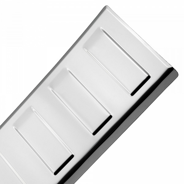 Stainless Steel Rear Bumper Protector Compatible With Fiat Doblo 07.2022-> Rearguard, Tailored Fit Bumper Guard,  Loading Edge Protector- Colour Polished Stainless Steel (Chrome)