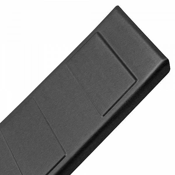 Stainless Steel Rear Bumper Protector Compatible With Opel Vivaro C 07.2019-> Long Version 133,5cm Wide Rearguard, Tailored Fit Bumper Guard,  Loading Edge Protector- Colour Dark Grey Brushed Stainless Steel