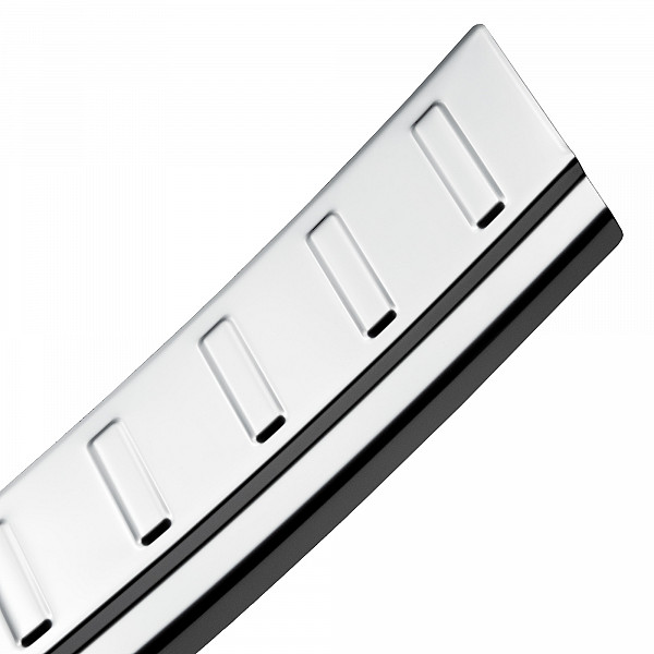 Stainless Steel Rear Bumper Protector Compatible With Porsche Macan 04.2014-03.2024 Rearguard, Tailored Fit Bumper Guard,  Loading Edge Protector- Colour Polished Stainless Steel (Chrome)