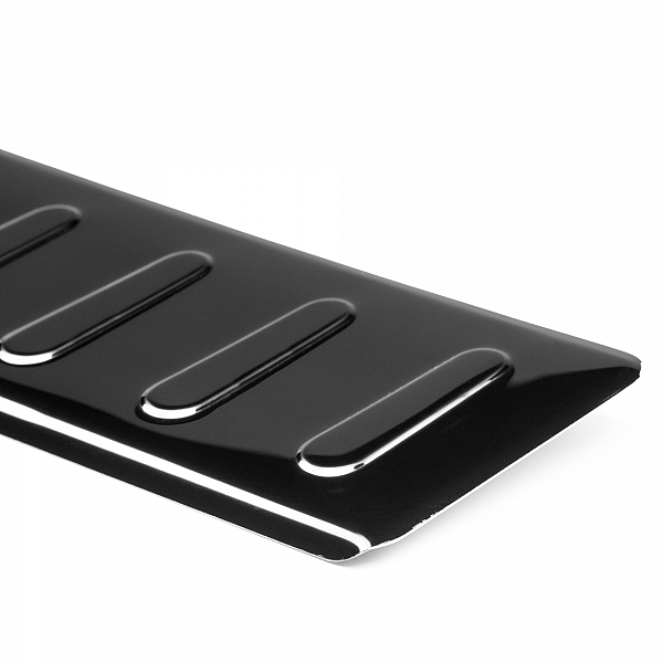 Stainless Steel Rear Bumper Protector Compatible With Volkswagen T6.1 Multivan, Transporter, California, Caravelle 09.2019-> Rearguard, Tailored Fit Bumper Guard,  Loading Edge Protector- Colour Black Mirror Stainless Steel (Black Chrome)