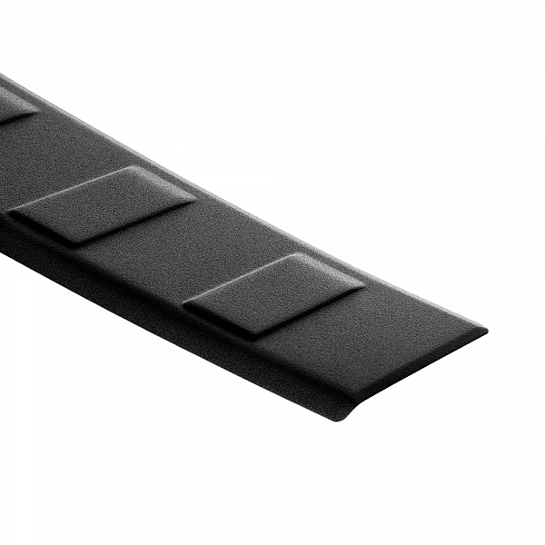 Stainless Steel Rear Bumper Protector Compatible With Volvo XC60 07.2017-> Rearguard, Tailored Fit Bumper Guard,  Loading Edge Protector- Colour Matte Black Powdercoated Stainless Steel