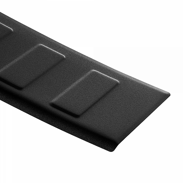 Stainless Steel Rear Bumper Protector Compatible With Volkswagen T-Roc 11.2017-> Rearguard, Tailored Fit Bumper Guard,  Loading Edge Protector- Colour Matte Black Powdercoated Stainless Steel