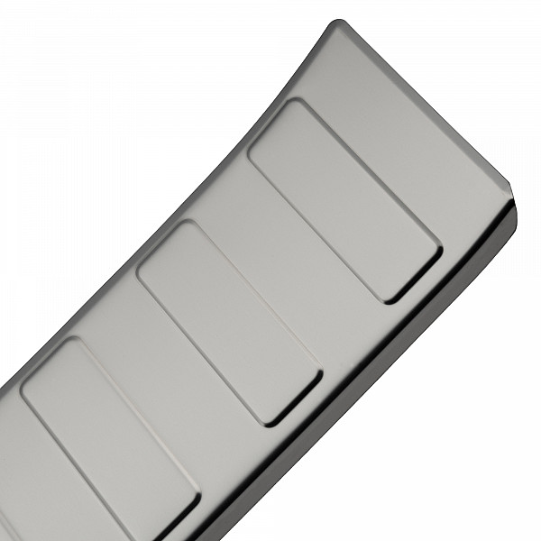 Stainless Steel Rear Bumper Protector Compatible With Volkswagen ID.BUZZ 10.2022-> Rearguard, Tailored Fit Bumper Guard,  Loading Edge Protector- Colour Brushed Stainless Steel