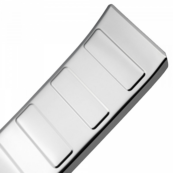 Stainless Steel Rear Bumper Protector Compatible With Volkswagen ID.BUZZ 10.2022-> Rearguard, Tailored Fit Bumper Guard,  Loading Edge Protector- Colour Polished Stainless Steel (Chrome)