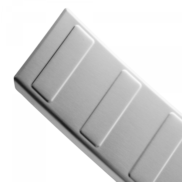 Stainless Steel Rear Bumper Protector Compatible With Peugeot Expert & Traveller 09.2016-> Rearguard, Tailored Fit Bumper Guard,  Loading Edge Protector- Colour Brushed Stainless Steel