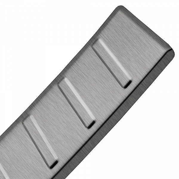 Stainless Steel Rear Bumper Protector Compatible With Dacia Jogger 03.2022-> Rearguard, Tailored Fit Bumper Guard,  Loading Edge Protector- Colour Brushed Stainless Steel