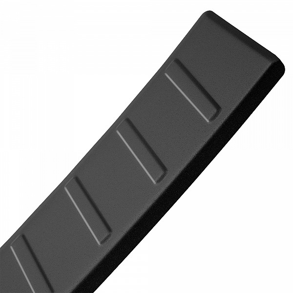 Stainless Steel Rear Bumper Protector Compatible With Dacia Jogger 03.2022-> Rearguard, Tailored Fit Bumper Guard,  Loading Edge Protector- Colour Matte Black Powdercoated Stainless Steel