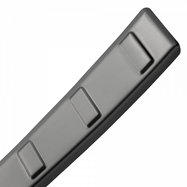 Stainless Steel Rear Bumper Protector Compatible With Nissan Qashqai III 07.2021-> Rearguard, Tailored Fit Bumper Guard,  Loading Edge Protector- Colour Brushed Stainless Steel
