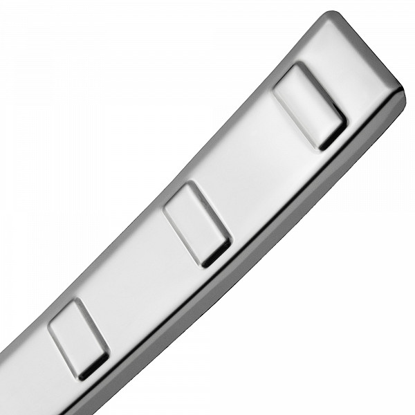 Stainless Steel Rear Bumper Protector Compatible With Nissan Qashqai III 07.2021-> Rearguard, Tailored Fit Bumper Guard,  Loading Edge Protector- Colour Polished Stainless Steel (Chrome)
