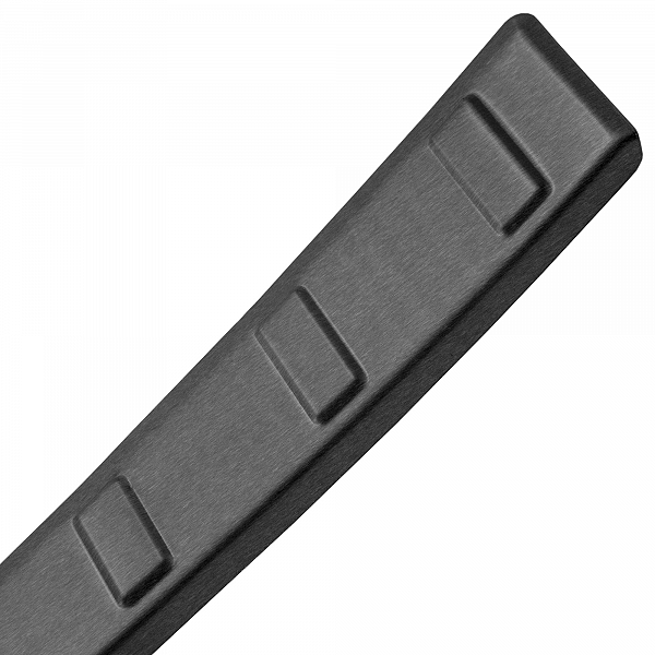 Stainless Steel Rear Bumper Protector Compatible With Nissan Qashqai III 07.2021-> Rearguard, Tailored Fit Bumper Guard,  Loading Edge Protector- Colour Dark Grey Brushed Stainless Steel