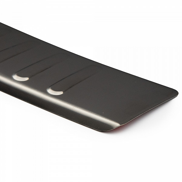 Stainless Steel Rear Bumper Protector Compatible With MINI Cooper, Cooper S, JCW, 3 doors & Coupe R56 & R58 11.2006-05.2015 Rearguard, Tailored Fit Bumper Guard,  Loading Edge Protector- Colour Dark Grey Brushed Stainless Steel