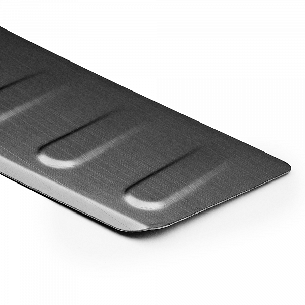 Stainless Steel Rear Bumper Protector Compatible With BMW 5 series Limousine F10 03.2010-10.2016 Rearguard, Tailored Fit Bumper Guard,  Loading Edge Protector- Colour Dark Grey Brushed Stainless Steel