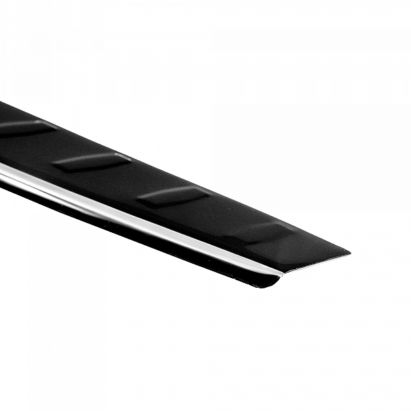 Stainless Steel Rear Bumper Protector Compatible With Hyundai Tucson 07.2015-07.2018 Rearguard, Tailored Fit Bumper Guard,  Loading Edge Protector- Colour Black Mirror Stainless Steel (Black Chrome)
