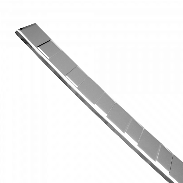 Stainless Steel Rear Bumper Protector Compatible With Mercedes Benz GLC (also for AMG) 09.2015-04.2019 Rearguard, Tailored Fit Bumper Guard,  Loading Edge Protector- Colour Polished Stainless Steel (Chrome)