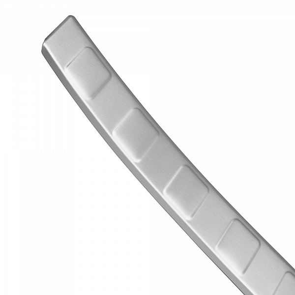 Stainless Steel Rear Bumper Protector Compatible With Volkswagen ID.3 09.2020-> Rearguard, Tailored Fit Bumper Guard,  Loading Edge Protector- Colour Brushed Stainless Steel