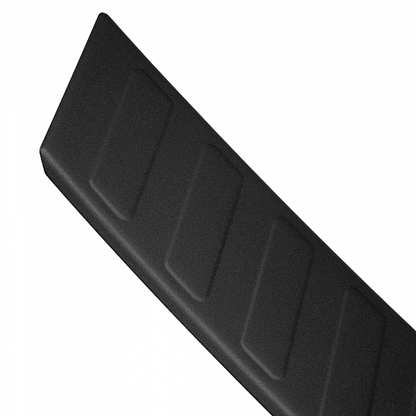 Stainless Steel Rear Bumper Protector Compatible With Opel Mokka II 01.2021-> Rearguard, Tailored Fit Bumper Guard,  Loading Edge Protector- Colour Matte Black Powdercoated Stainless Steel