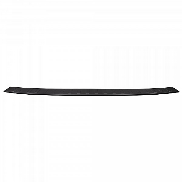 Stainless Steel Rear Bumper Protector Compatible With Volkswagen T6 Multivan, Transporter, California, Caravelle 06.2015-09.2019 Long Version 133,5cm Wide Rearguard, Tailored Fit Bumper Guard,  Loading Edge Protector- Colour Matte Black Pow