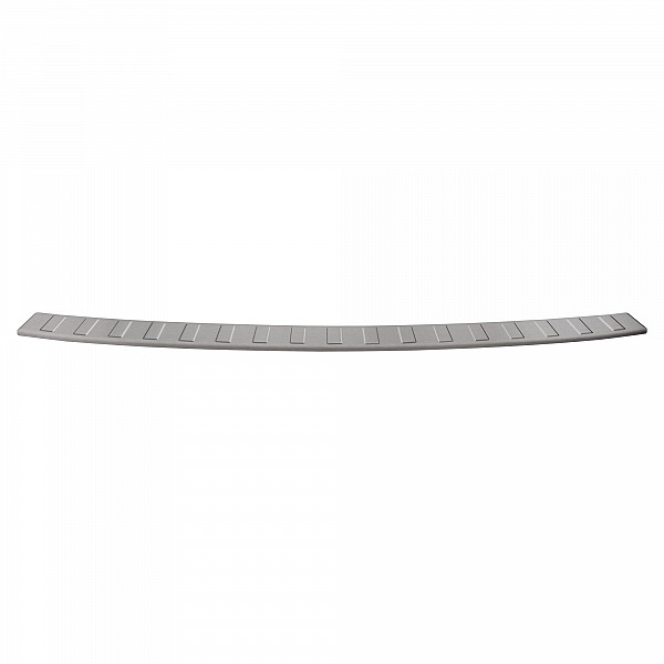Stainless Steel Rear Bumper Protector Compatible With Skoda Fabia IV Hatchback 5 doors 07.2021-> Rearguard, Tailored Fit Bumper Guard,  Loading Edge Protector- Colour Brushed Stainless Steel