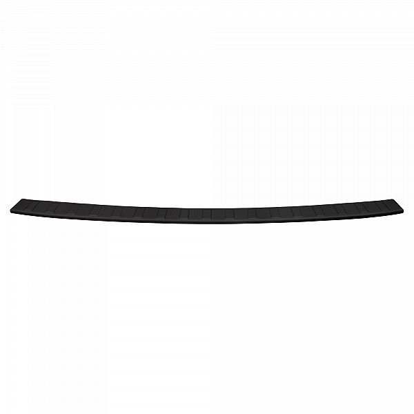 Stainless Steel Rear Bumper Protector Compatible With Skoda Fabia IV Hatchback 5 doors 07.2021-> Rearguard, Tailored Fit Bumper Guard,  Loading Edge Protector- Colour Matte Black Powdercoated Stainless Steel
